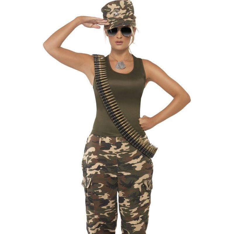 Khaki Camo Deluxe Costume Female Adult Camo_1