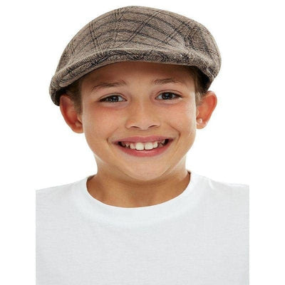 Kids Flat Cap Child Brown_1