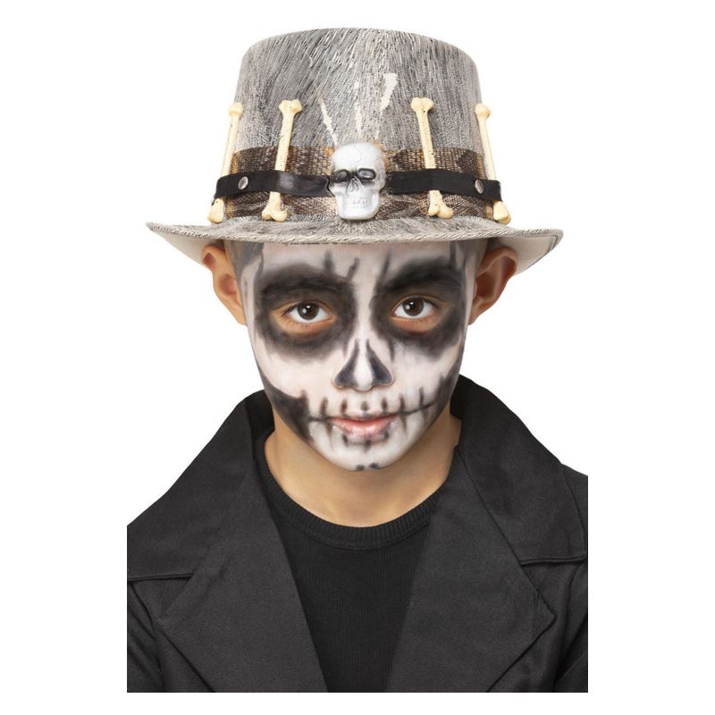 Kids Grey Voodoo Distressed Top Hat Child Multi Black_1