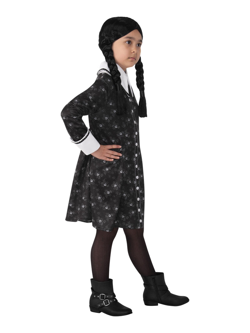 Kids Wednesday Addams Costume Dress_4