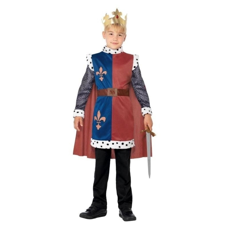 King Arthur Medieval Costume Kids Blue Red_4