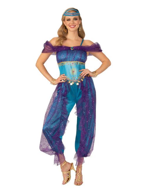 Ladies Genie Costume Blue Dress_1