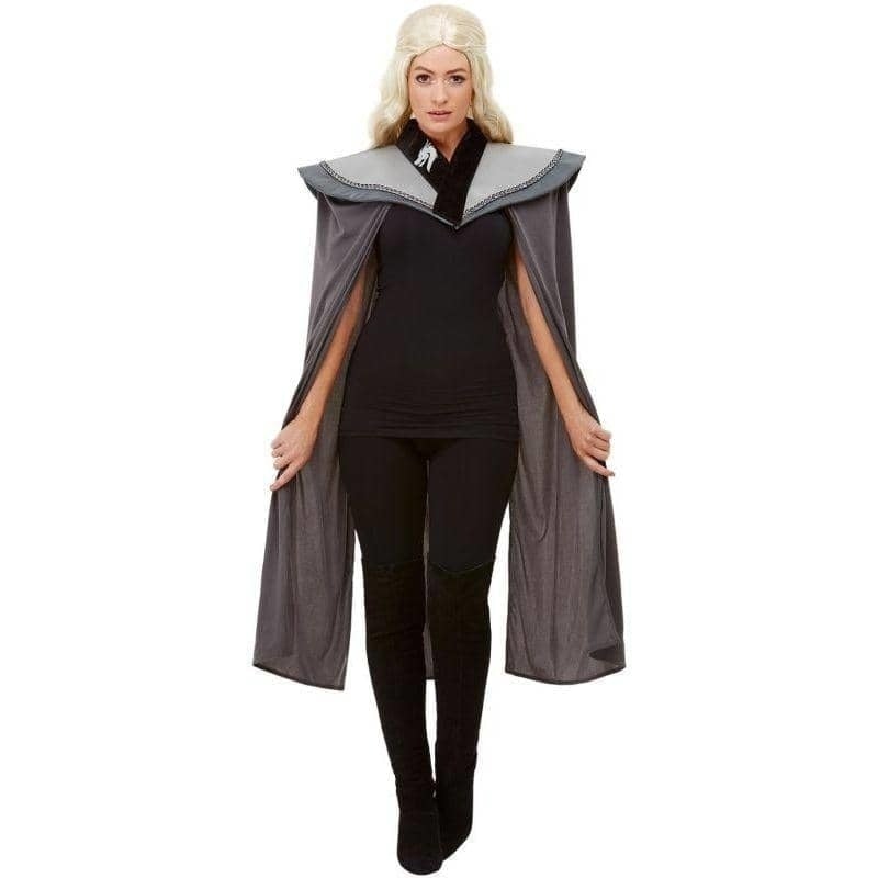 Ladies Medieval Cape Adult Grey_1