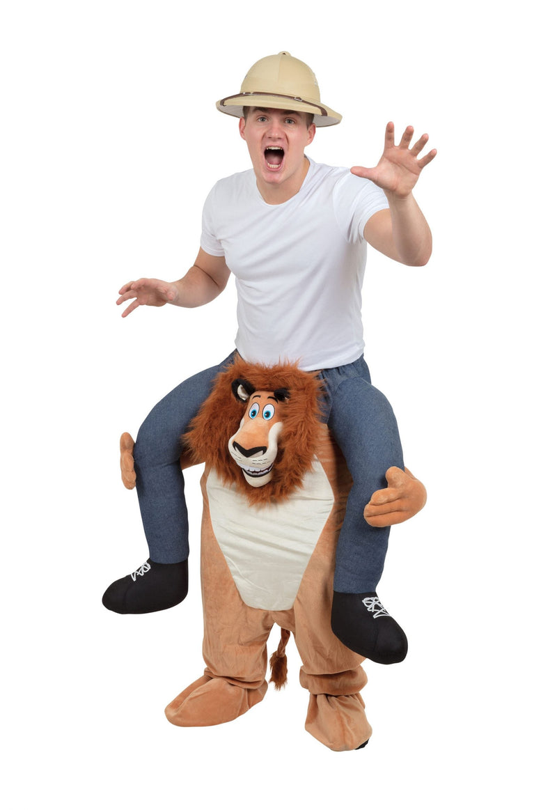 Lion Piggy Back Costume Adult Fits Up Waist Size 38" 40"_1