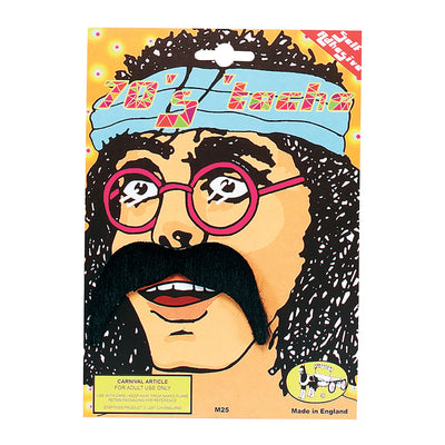 Mens 70s Tash Black Moustaches and Beards Male Halloween Costume_1 MB059