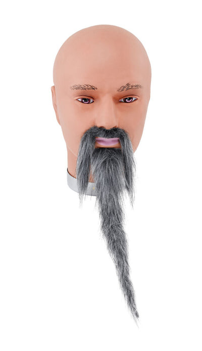 Mens Wizard Beard + Tash Grey Moustaches and Beards Male Halloween Costume_1 MB080