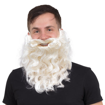 Mens Father Xmas Beard 10" Good Quality Moustaches and Beards Male Halloween Costume_1 MB081