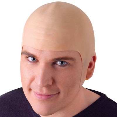 Mens Bald Head Rubber Realistic Miscellaneous Disguises Male Halloween Costume_1 MD143