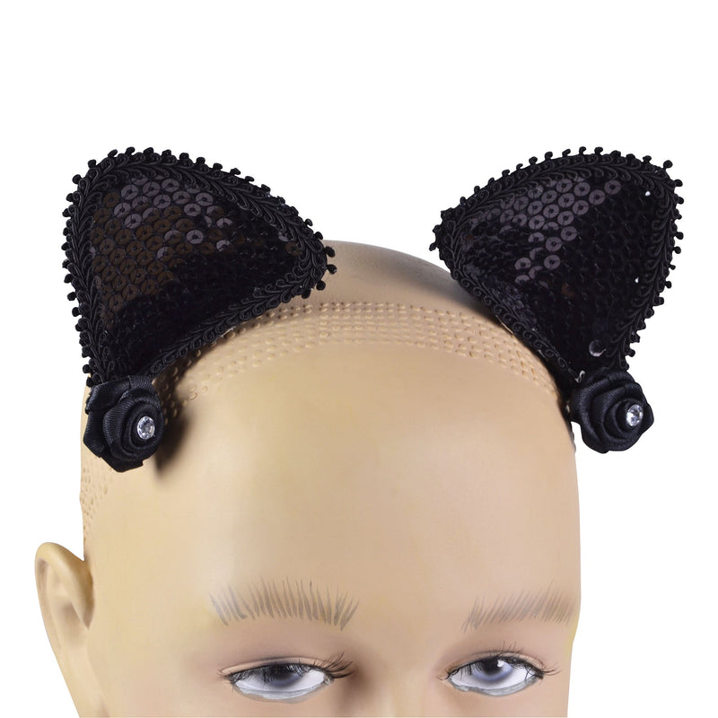 Womens Cat Ears On Hair Clip Miscellaneous Disguises Female Halloween Costume_2 