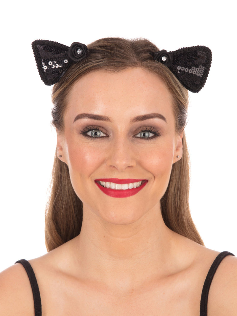 Womens Cat Ears On Hair Clip Miscellaneous Disguises Female Halloween Costume