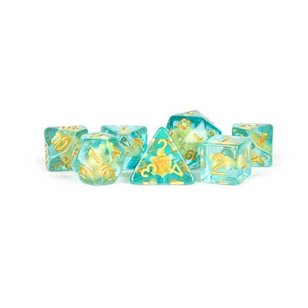 Resin Poly Dice Set: Turtle Dice