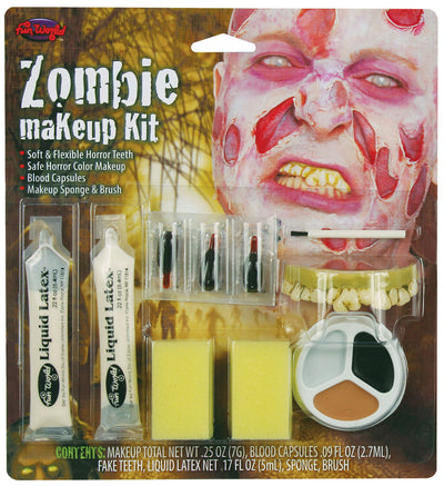 Mens Zombie Make Up Kit Male Halloween Costume_1 MU135