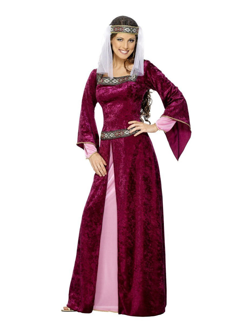 Maid Marion Costume Adult Burgundy_3