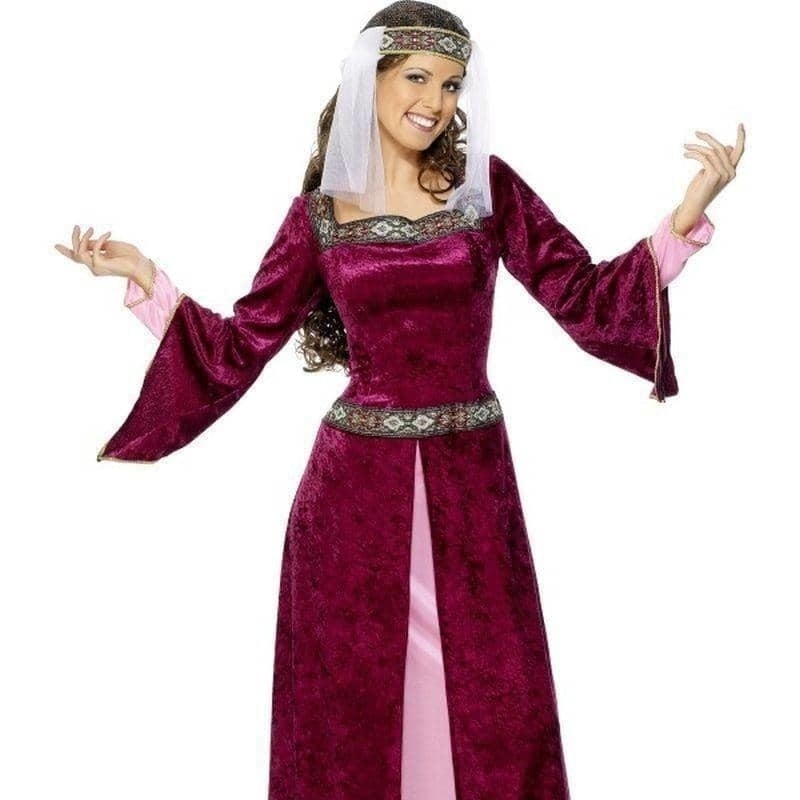 Maid Marion Costume Adult Burgundy_1