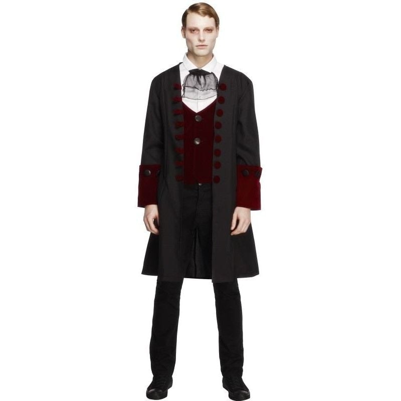 Male Fever Gothic Vamp Costume Adult Black Red_3