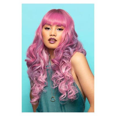 Manic Panic® Dusky Cauldron Smoke Siren Wig Adult Purple Grey Pink_1