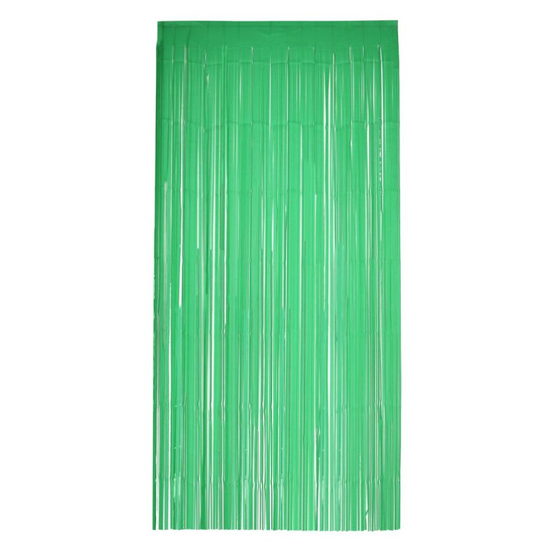 Matt Fringe Curtain Backdrop Green Adult_1