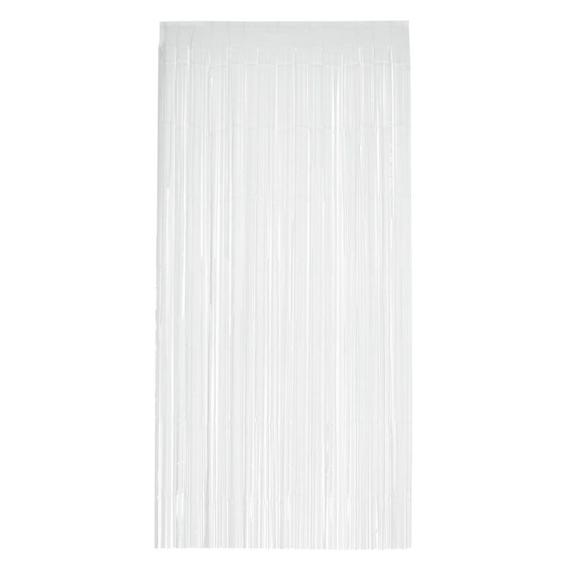 Matt Fringe Curtain Backdrop White Adult_1