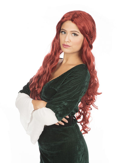 Medieval Lady Wig Long Auburn_1