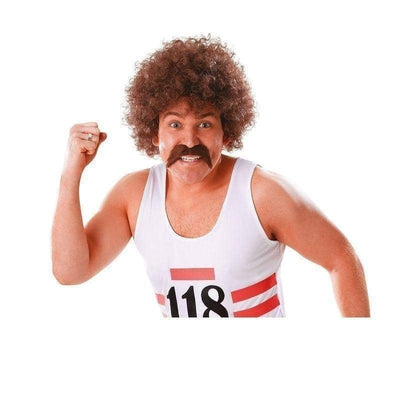 Mens 118 Wig + Tash Set Wigs Male Halloween Costume_1