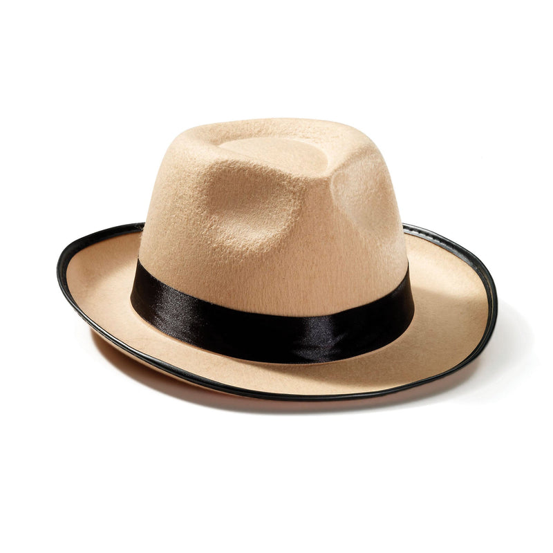 Mens Fedora Beige Hats Male Halloween Costume_1