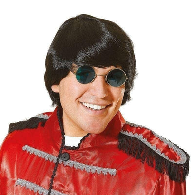 Mens Groovy 60s Wig Black Wigs Male Halloween Costume_1