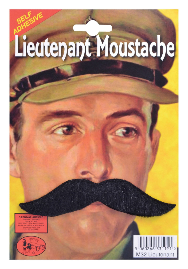 Mens Lieutenant Moustache Moustaches and Beards Male Halloween Costume_1