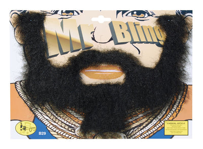 Mens Mr Bling Beard Moustaches and Beards Male Halloween Costume_1