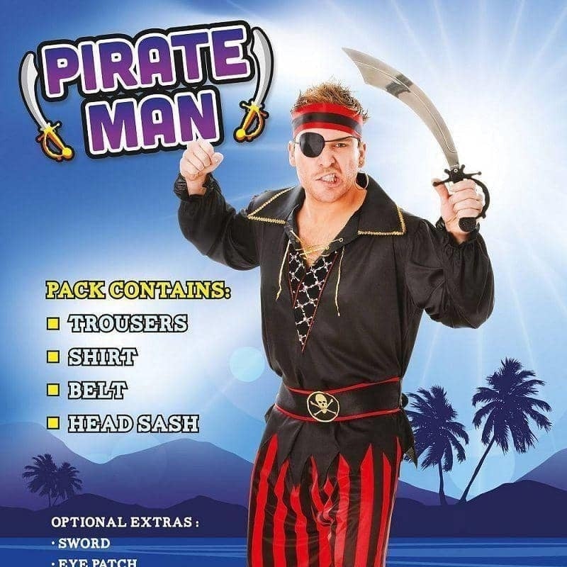 Mens Pirate Man Adult Costume Male Halloween_2