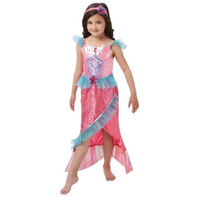 Mermaid Princess Costume Deluxe Girls Pink  Dress_1