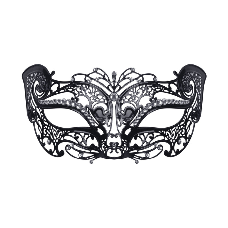 Metal Filigree Cat Mask With Stone_1