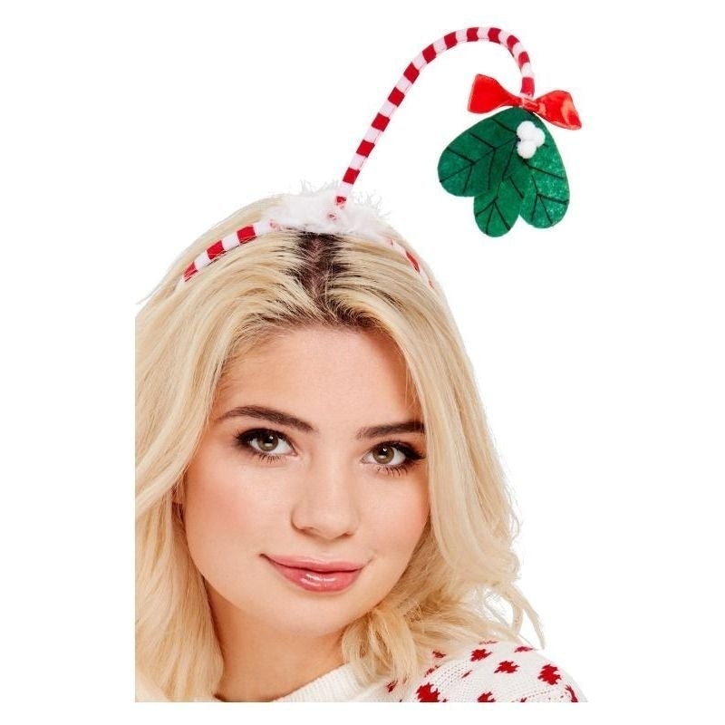 Size Chart Mistletoe Kisses Headband Adult Red Whte