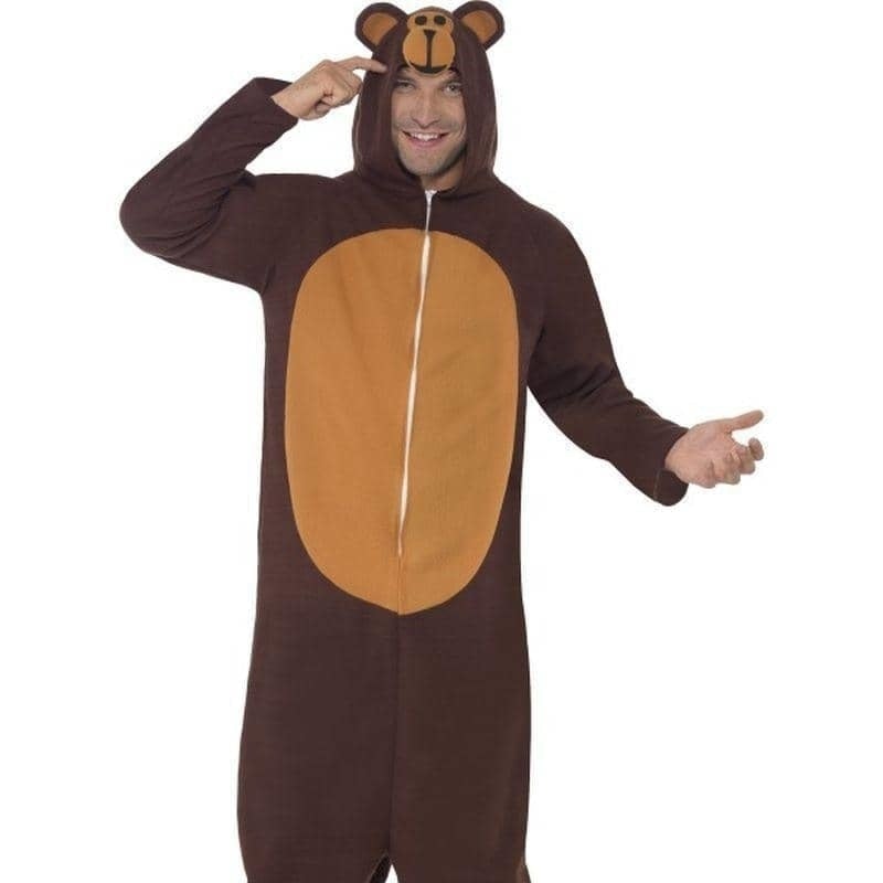 Monkey Costume Brown Adult Onesie_1