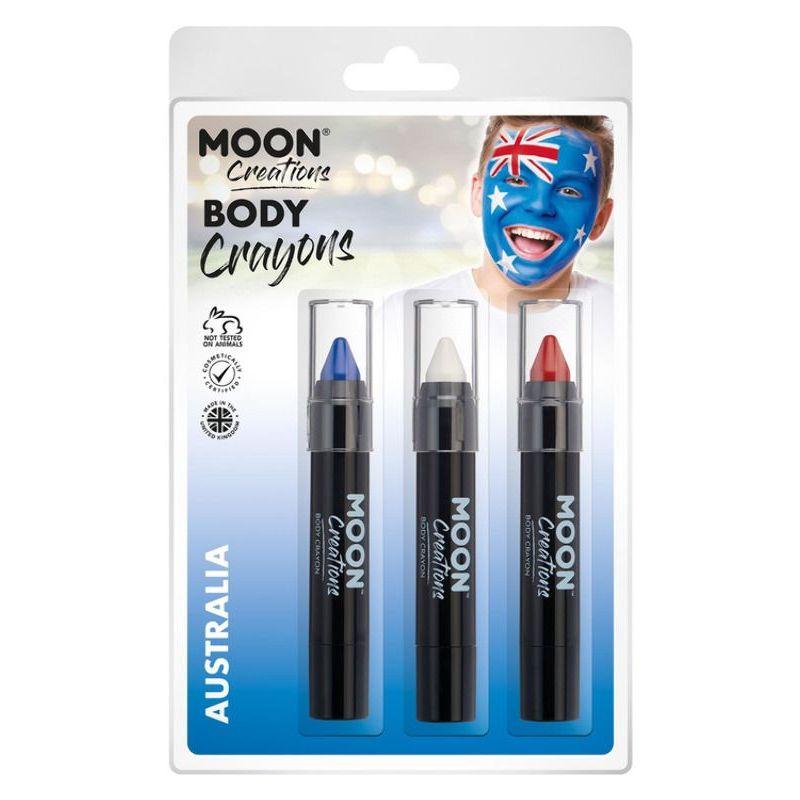 Moon Creations Body Crayons 3. 5g Clamshell Country Patriot Colours Costume Make Up_14