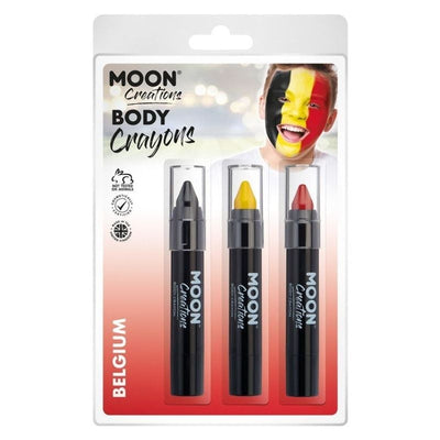 Moon Creations Body Crayons 3. 5g Clamshell Country Patriot Colours Costume Make Up_1