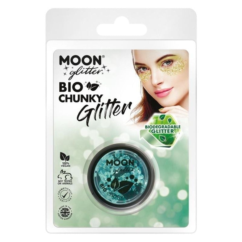 Size Chart Moon Glitter Bio Chunky Clamshell, 3g Costume Make Up