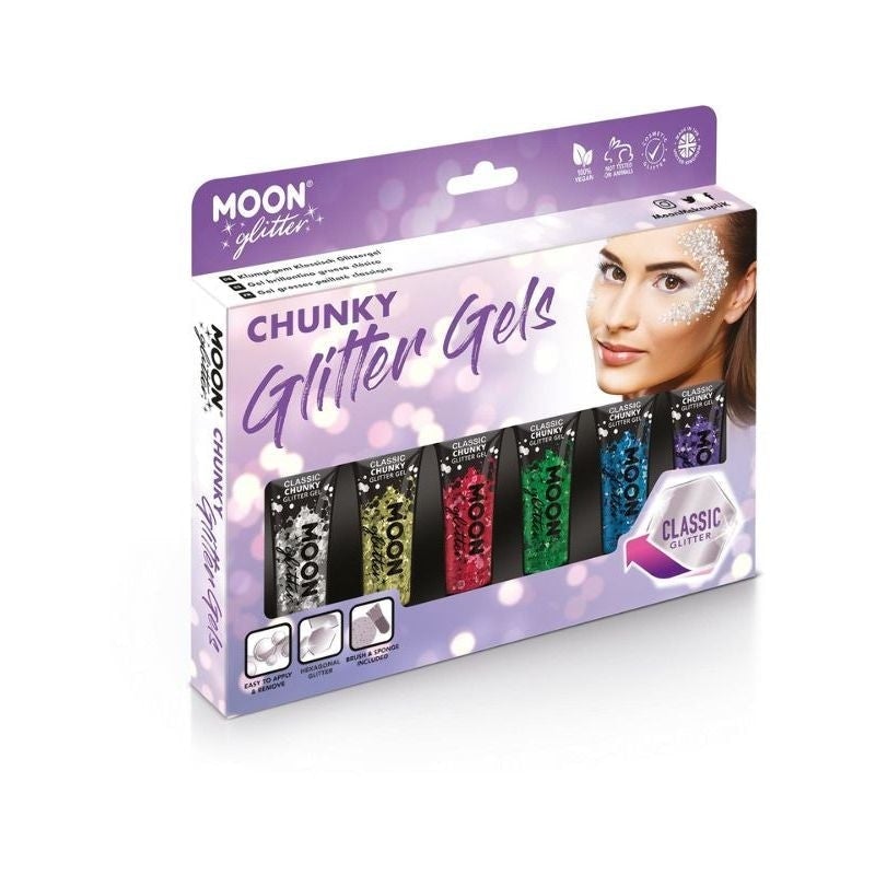 Moon Glitter Classic Chunky Gel Assorted Costume Make Up_1