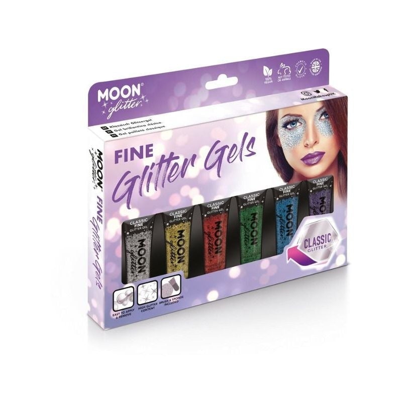 Moon Glitter Classic Fine Gel Assorted Boxset Costume Make Up_1