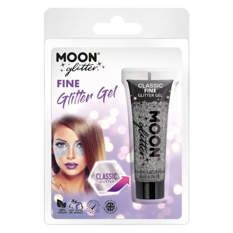 Moon Glitter Classic Fine Gliter Gel Silver Costume Make Up_1