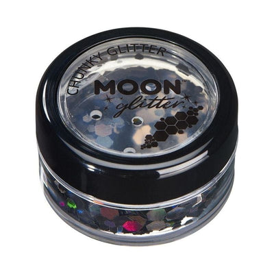 Moon Glitter Holographic Chunky Black G04571 Costume Make Up_1