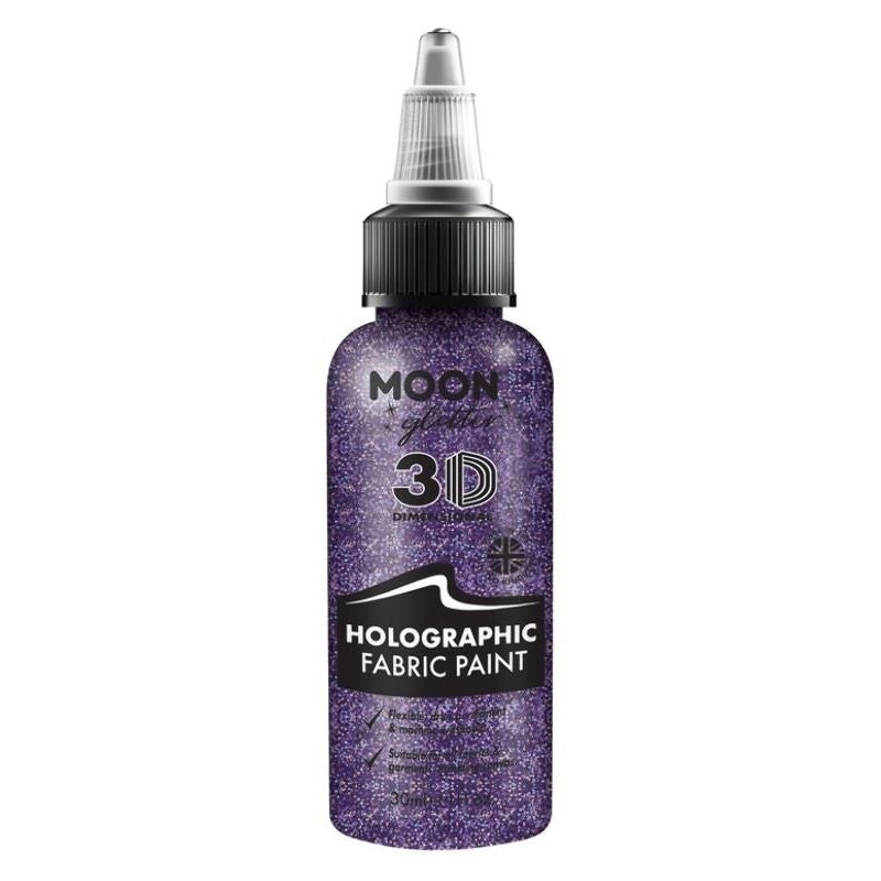 Moon Glitter Holographic Fabric Paint Single, 30ml Costume Make Up_6