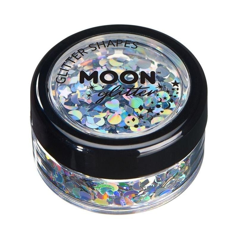 Size Chart Moon Glitter Holographic Shapes Single, 3g Costume Make Up