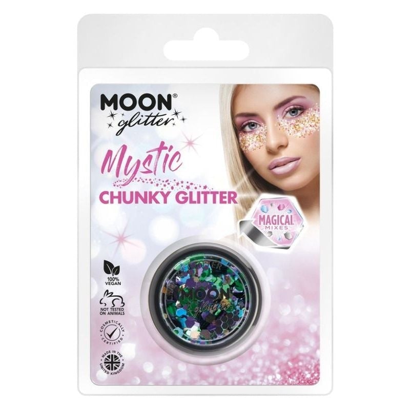 Moon Glitter Mystic Chunky Mixed Colours Clamshell, 3g Costume Make Up_5