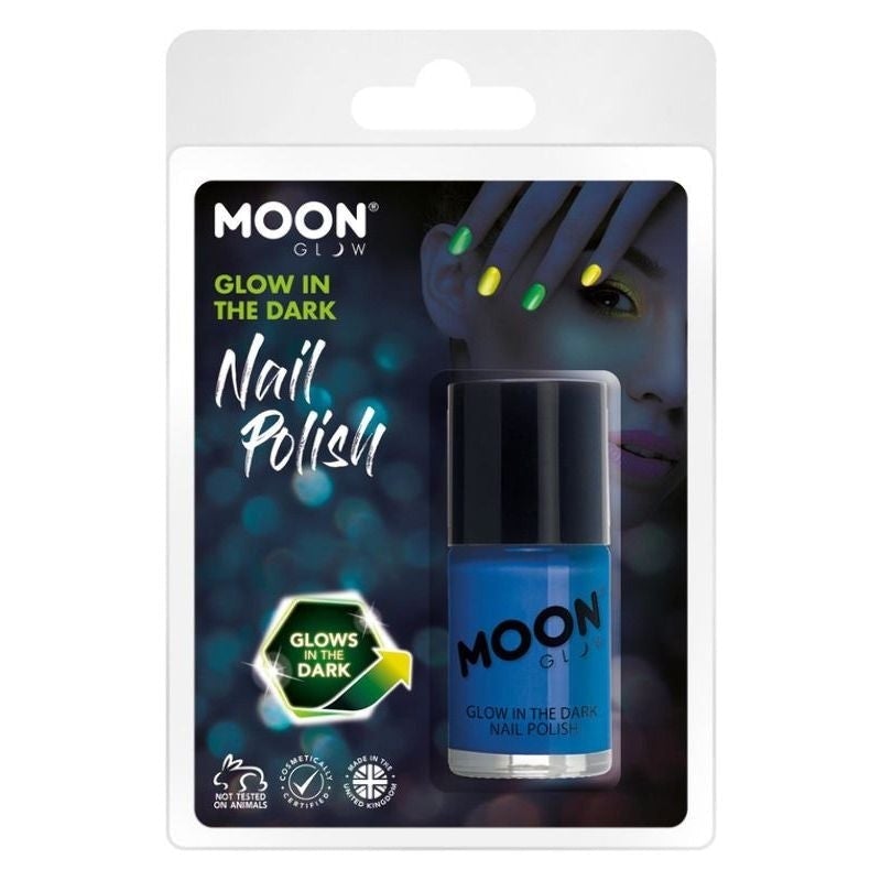 Moon Glow In The Dark Nail Polish 14ml Clamshell Costume Make Up_1