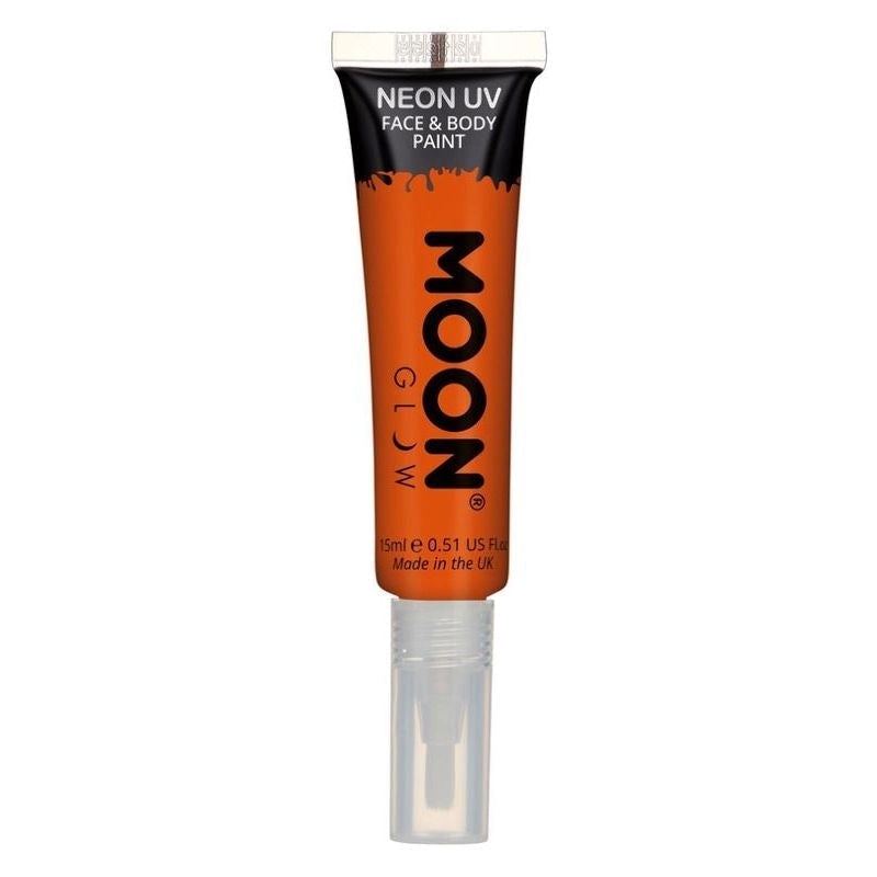 Moon Glow Intense Neon UV Face Paint Single, With Brush Applicator, 15ml Costume Make Up_4