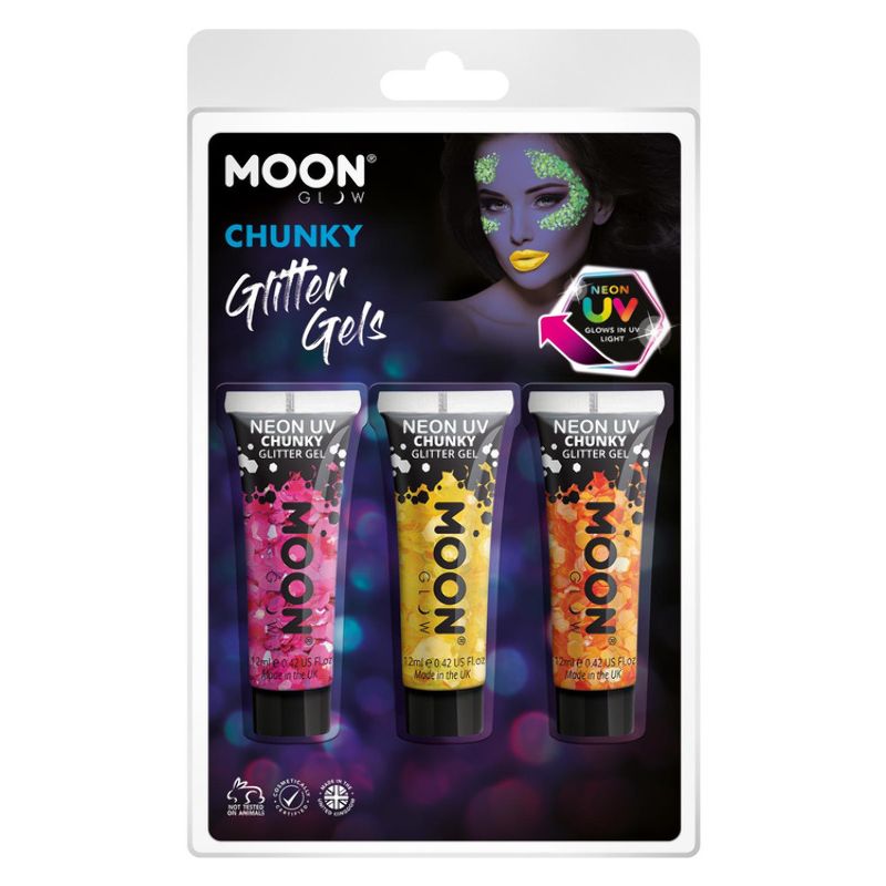 Moon Glow - Neon UV Chunky Glitter Gel M27716 Costume Make Up_1