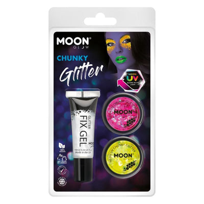 Moon Glow - Neon UV Chunky Glitter M27204 Costume Make Up_1