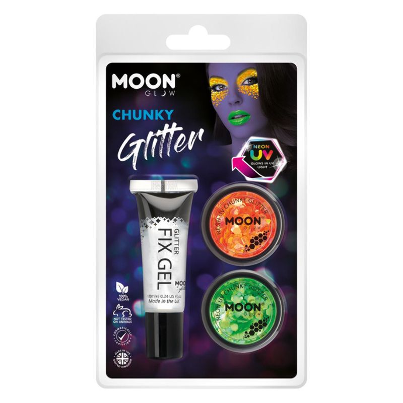 Moon Glow - Neon UV Chunky Glitter M27211 Costume Make Up_1