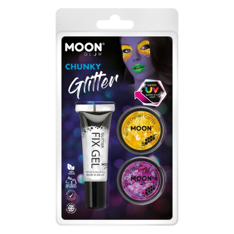 Moon Glow - Neon UV Chunky Glitter M27228 Costume Make Up_1