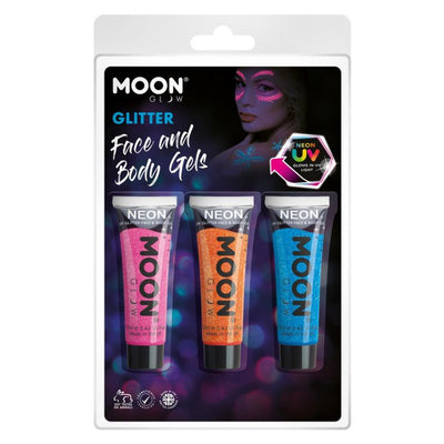 Moon Glow Neon UV Fine Glitter Gel M39085 Costume Make Up_1